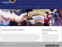 Tablet Screenshot of museumsnacht-koblenz.de